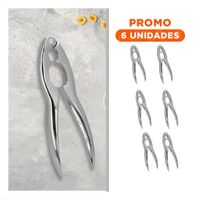Pack6 Rompenueces Ergonomico Plateado con Pinza de Acero Inoxidable YRegalo Sticker