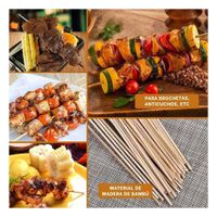 Bastones Color Natural 85unid para Parrilla Familiar y Celebraciones 30cm YLigas Regalo