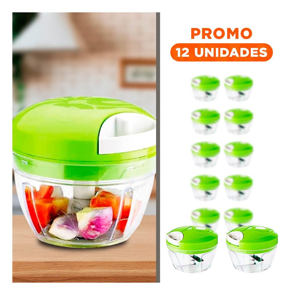 Pack12 Triturador de Uso Diario en Acrilico Resistente con Sistema de Pita y Tapa Verde