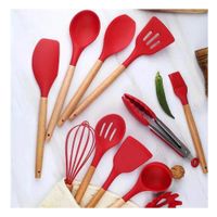 Set Organizador de 12 Piezas en Silicona Color Rojo para Espacios Practicos Y notas