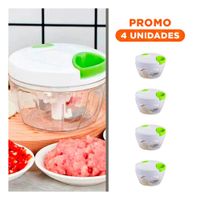 Pack4 Procesador Multifuncional de Acrilico Firme con Pita Central y Tapa Blanca Segura