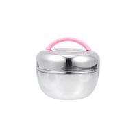 Envase Termo Rosa y Plateado 1L Circular para Mantener Comidas Calientes YRegalo Sticker