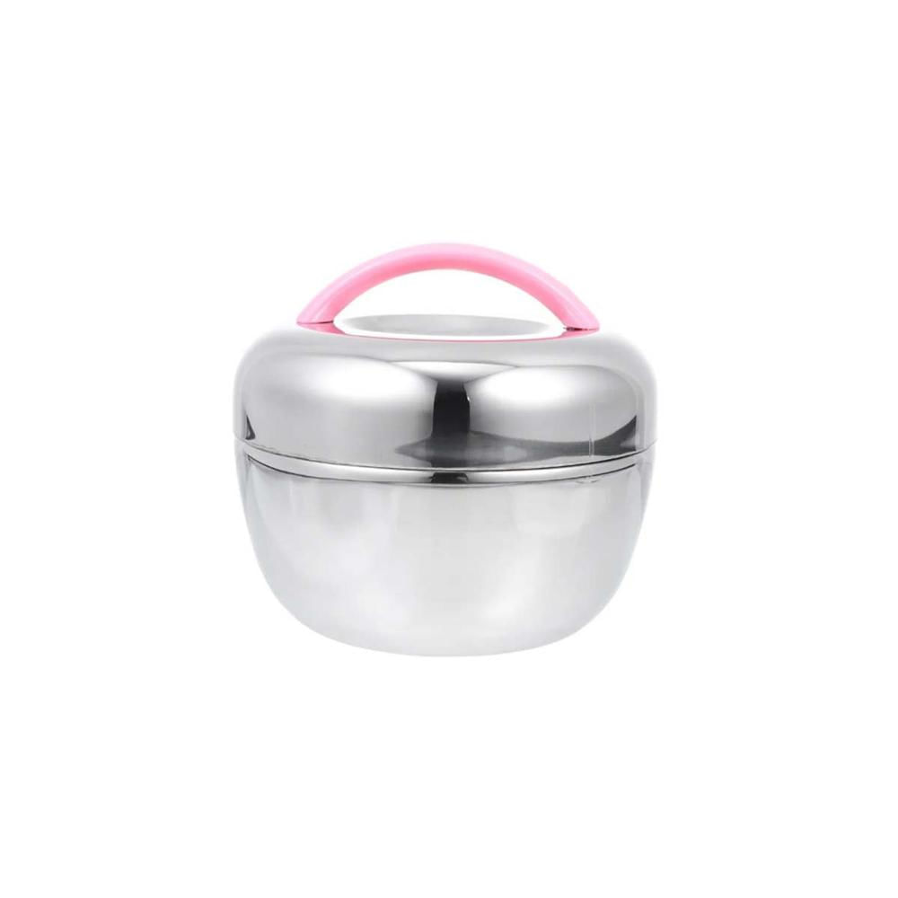 Envase Termo Rosa y Plateado 1L Circular para Mantener Comidas Calientes YRegalo Sticker