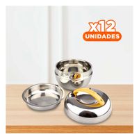 Pack12 Taper Termo Amarillo y Plomo 1L Circular Ligero y Practico para Oficina YPapel Regalo