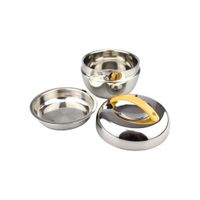 Envase Termo Amarillo y Plomo 1L Circular para Mantener Comidas Calientes YRegalo Sticker