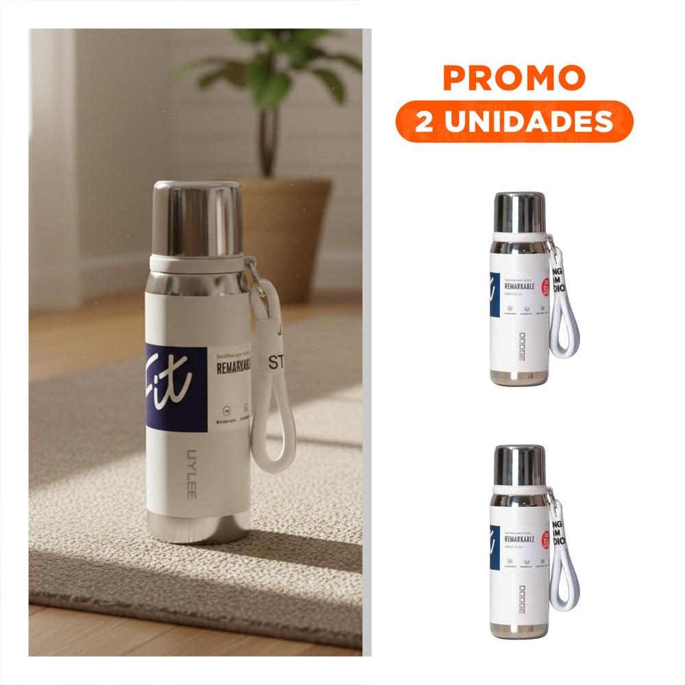 Pack2 Recipiente Térmico Blanco 800ml para Uso Diario en Hogar Oficina YRegalo Sticker