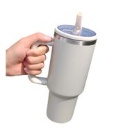 Termo Color Crema 1200ML con Asa Lateral y Pico Reutilizable ABS y Acero YRegalo Sticker