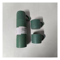 Jarra Termica Individual con 2 Tazas Verde para Hogar y Oficina Y notas