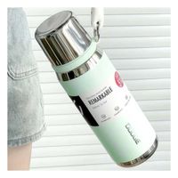 Termo Verde Agua 800ml con Tapa Hermética para Café Té y Bebidas Diarias
