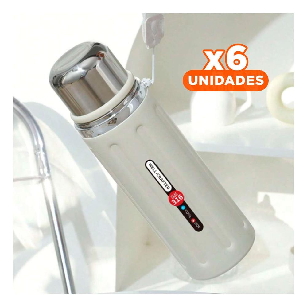 Pack6 Contenedor 800ml Blanco Resistente y Facil de Limpiar para Uso Diario YPapel Regalo