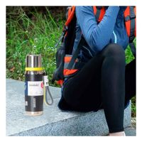 Termo Color Negro 500ml con Tapa Hermética para Café Té y Bebidas Diarias