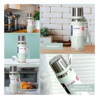 Termo Verde Agua 800ml con Tapa Segura para Café Té y Bebidas Frías YLigas Regalo