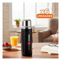 Pack6 Contenedor 800ml Negro Resistente y Facil de Limpiar para Uso Diario YPapel Regalo