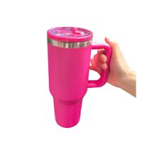Termo Color Fucsia 1200ML con Asa Lateral y Pico Reutilizable ABS y Acero YRegalo Sticker