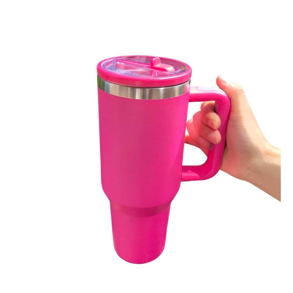 Termo Color Fucsia 1200ML con Asa Lateral y Pico Reutilizable ABS y Acero YRegalo Sticker