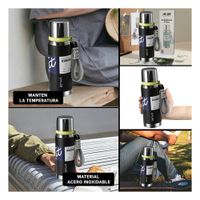 Termo Negro 800ml con Tapa Segura para Café Té y Bebidas Frías YLigas Regalo