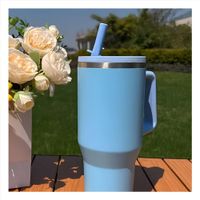 Termo en Color Celeste con Pico Integrado y Asa Comoda 1200ML de ABS y Acero YPapel Regalo