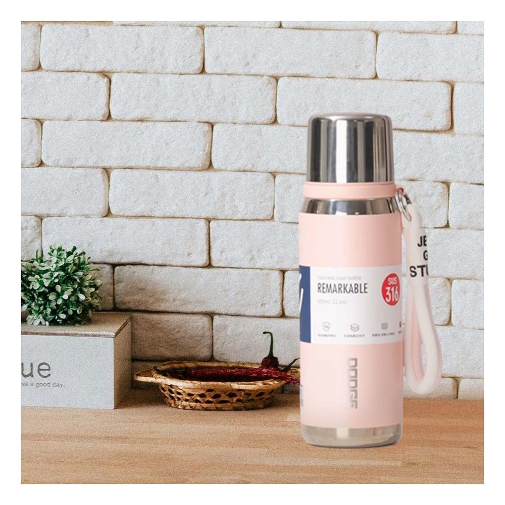 Termo Color Rosado 800ml para Bebidas Calientes y Frías en Oficina y Hogar