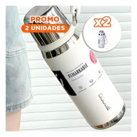 Pack2 Recipiente Térmico Blanco 500ml con Tapa Hermética para Café Té y Jugos YPapel Regalo