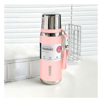Termo Rosado 500ml para Bebidas Calientes y Frías en Oficina Hogar Y notas