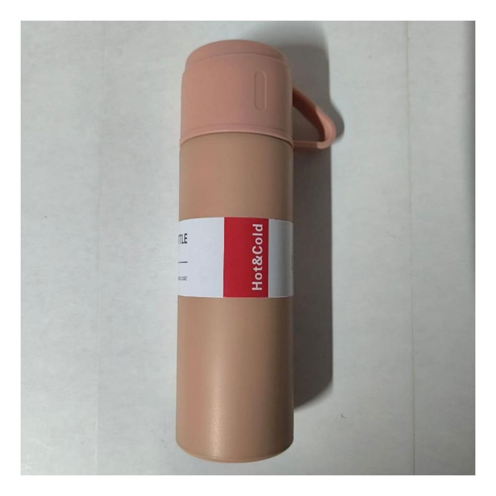 Contenedor termico individual con 2 tasas rosado moderno para hogar y viaje Y notas