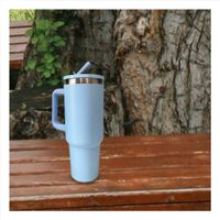 Termo 1200ML en Color Celeste con Asa y Pico en ABS y Acero para Bebidas