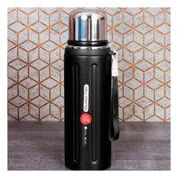 Termo 800ml Color Negro para Mantener Bebidas Calientes y Frias en Casa