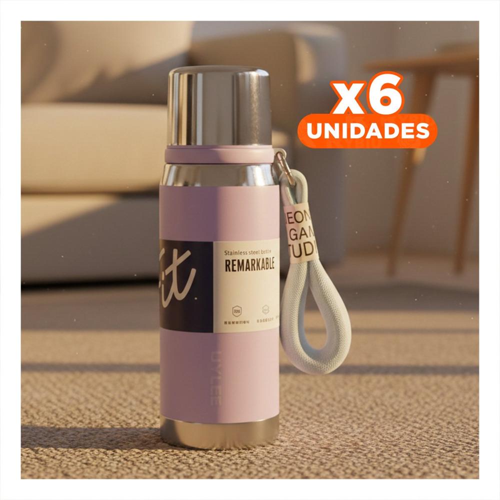 Pack6 Frasco Lila 800ml para Uso Diario en Oficina Hogar y Picnic YPapel Regalo