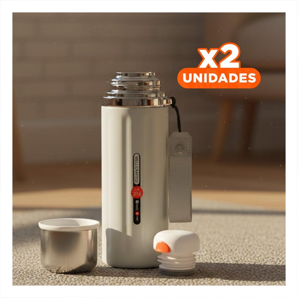 Pack2 Envase 800ml Blanco con Tapa Segura y Diseño Moderno para Oficina o Casa YPapel Regalo