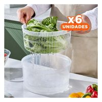 Pack6 Secador de Cocina con Sistema de Giro Blanco con Naranja DAY