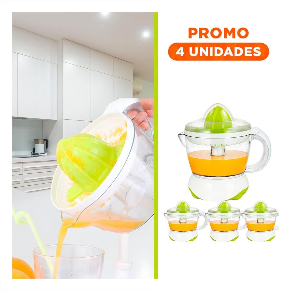 Pack4 Prensa Domestico Blanco con Verde en Plastico Seguro