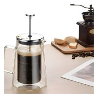 Prensa Francesa 350ML de Color Transparente en Borosilicato con Acero