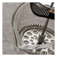 Prensa Francesa 800ML Recto Color Transparente en Borosilicato con Acero