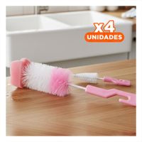 Pack4 Raspador Suave que Protege Accesorios Delicados 2pzs Base Rosado Y Papel Regalo