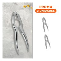 Pack2 Herramienta Ergonomica Plateado para Rompenueces Acero Inoxidable YRegalo Sticker