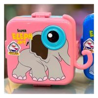 Taper cuadrado Elefante con Ojo Mini Taper para Infantil Rosado 1600ml Y notas