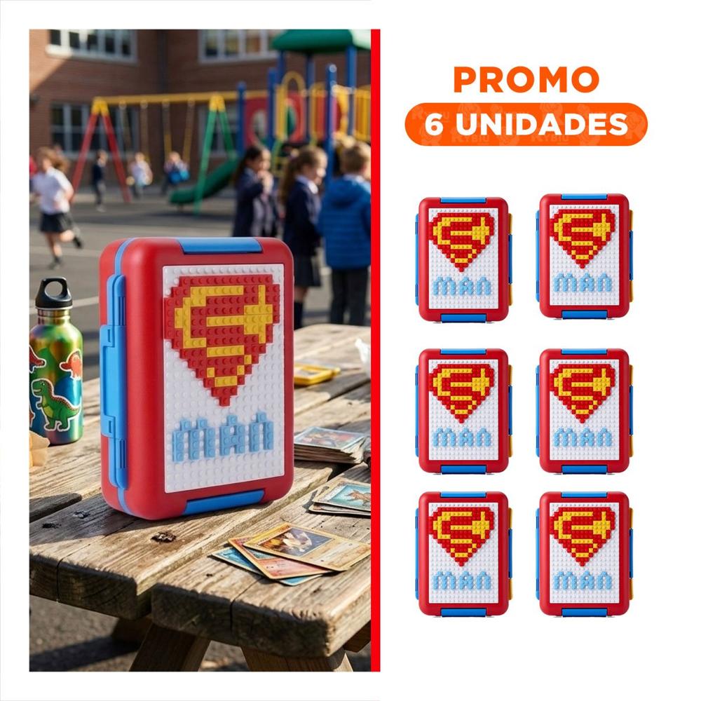 Pack6 Contenedor Multiuso Rojo con 4 Divisiones para Uso Diario en Casa YRegalo Sticker