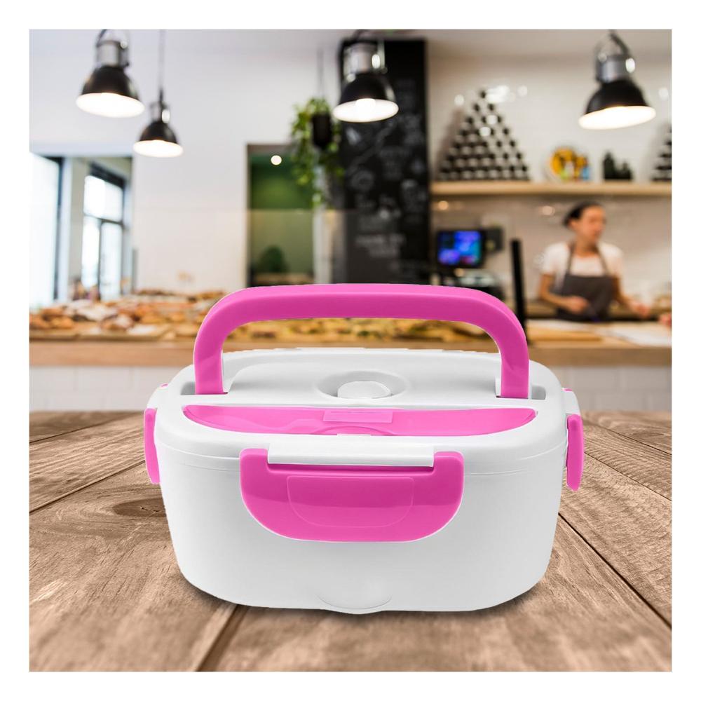 Taper Calentador Electrico Portatil para Llevar Almuerzos a Trabajo Rosado Y Papel Regalo