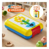 Pack2 Lonchera con Divisiones Lego 4 Divisiones Amarillo para Colegio