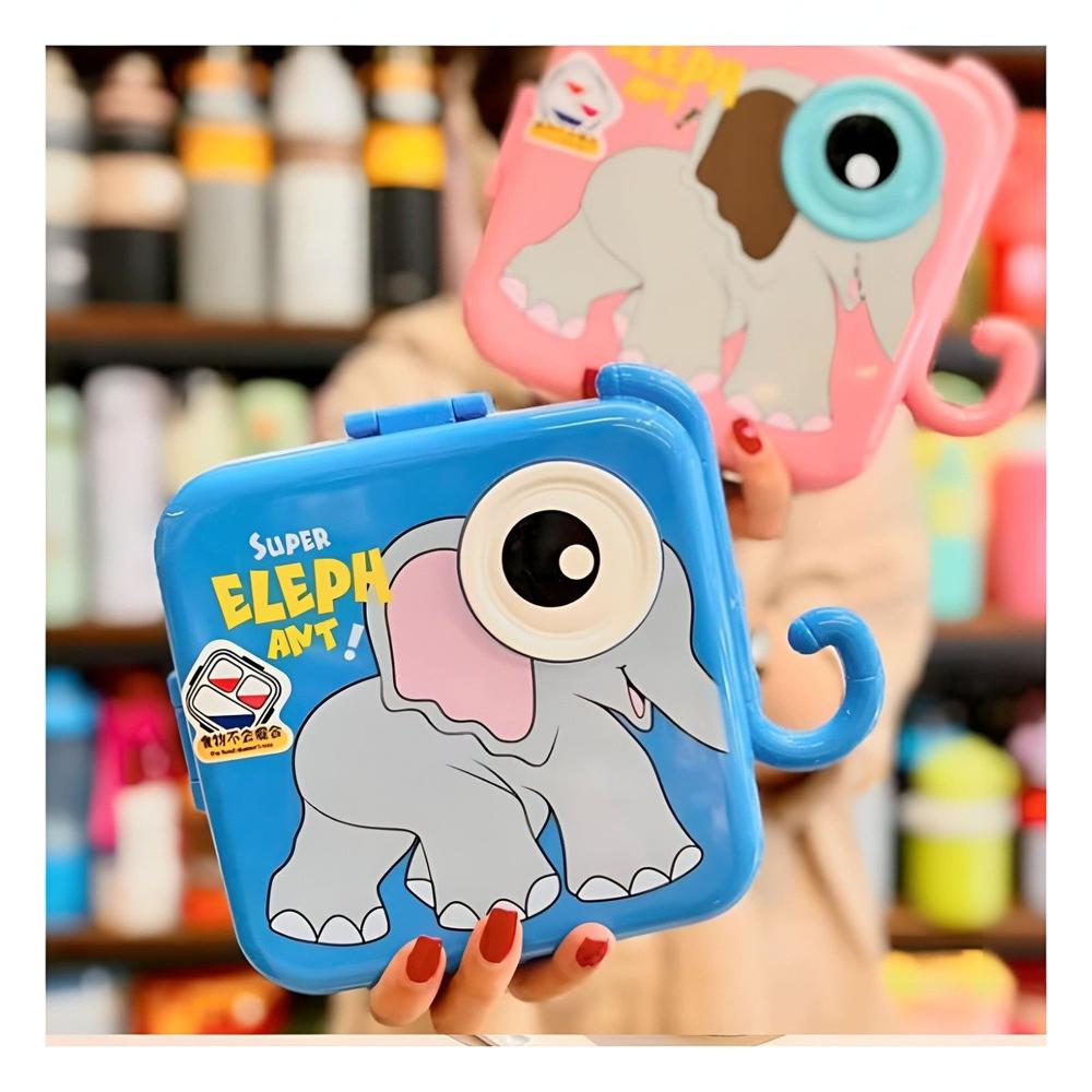 Taper Estilo Elefante con Cubiertos para Sandwiches y Verduras Azul YPapel Regalo