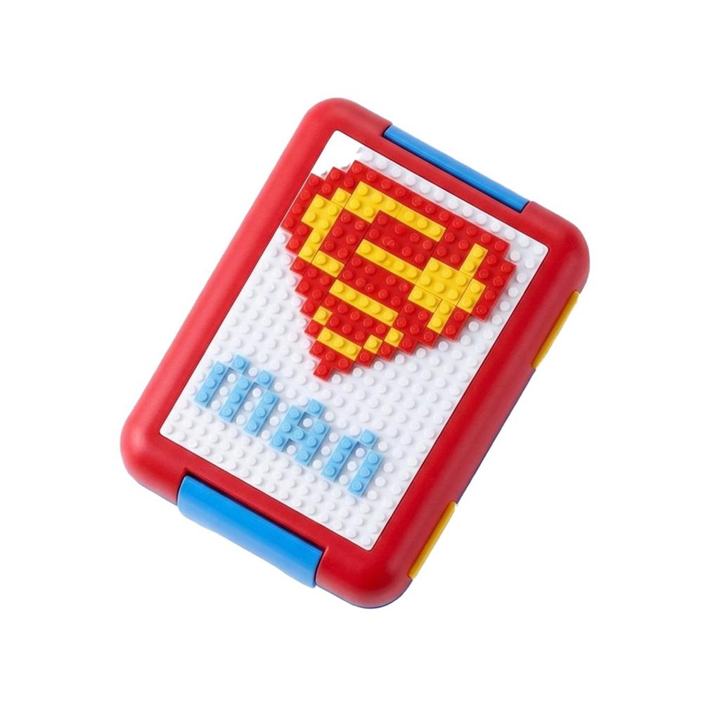 Taper Envase Rojo con 4 Divisiones para Organizar Snacks y Comidas YRegalo Sticker
