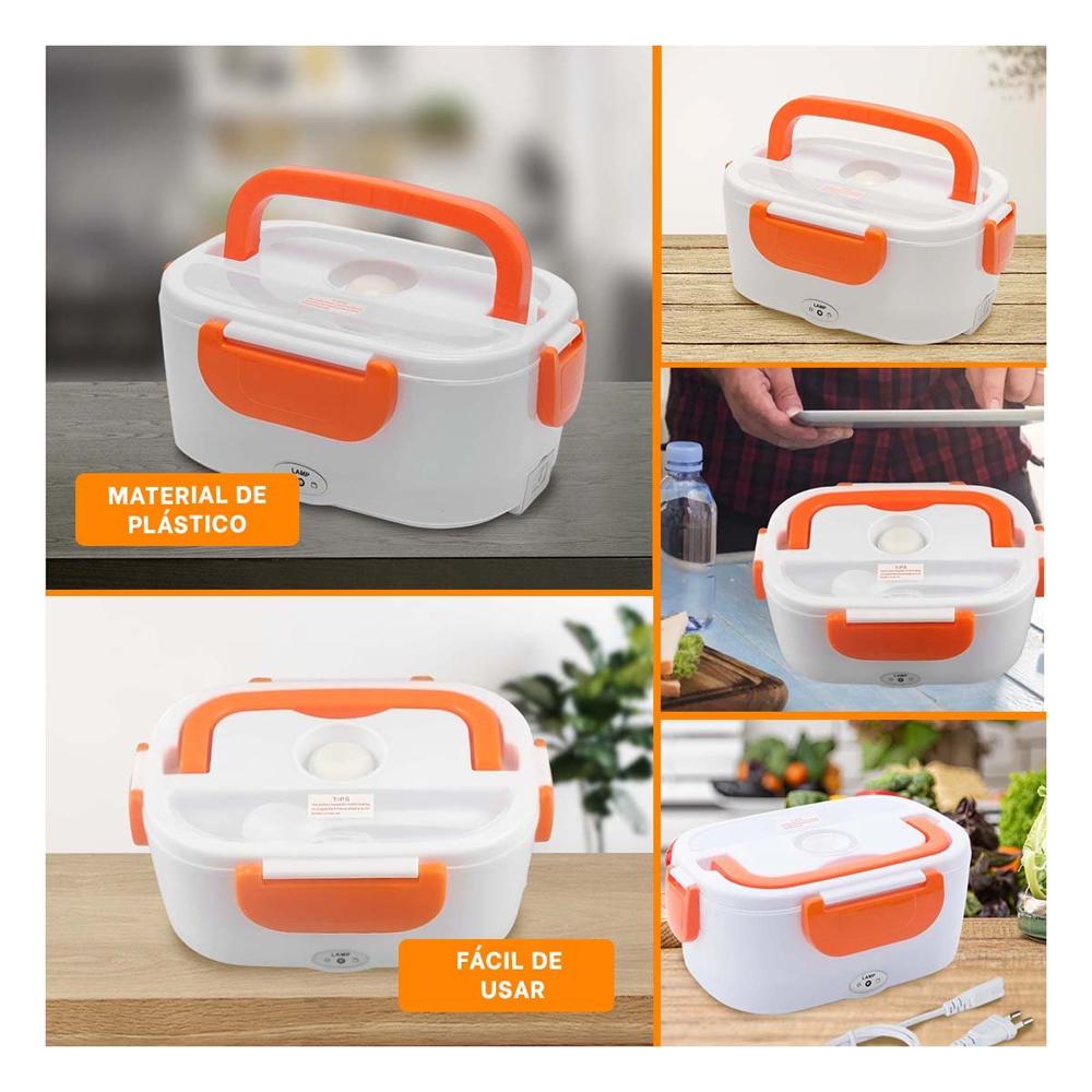 Taper Inteligente con Sistema de Calentamiento Rapido para Alimentos Naranja Y Ligas Regalo