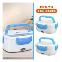 Pack2 Contenedor Electrico Con Funcion Automatica y Ahorro De Energia Celeste Y Regalo Sticker