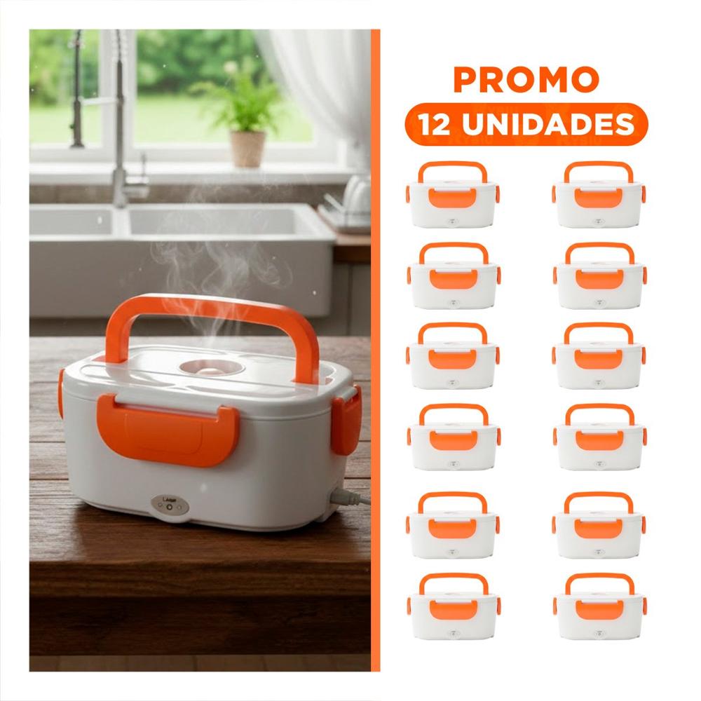 Pack12 Unidad Multifuncional que Conserva Temperatura de Comida Durante Horas Naranja