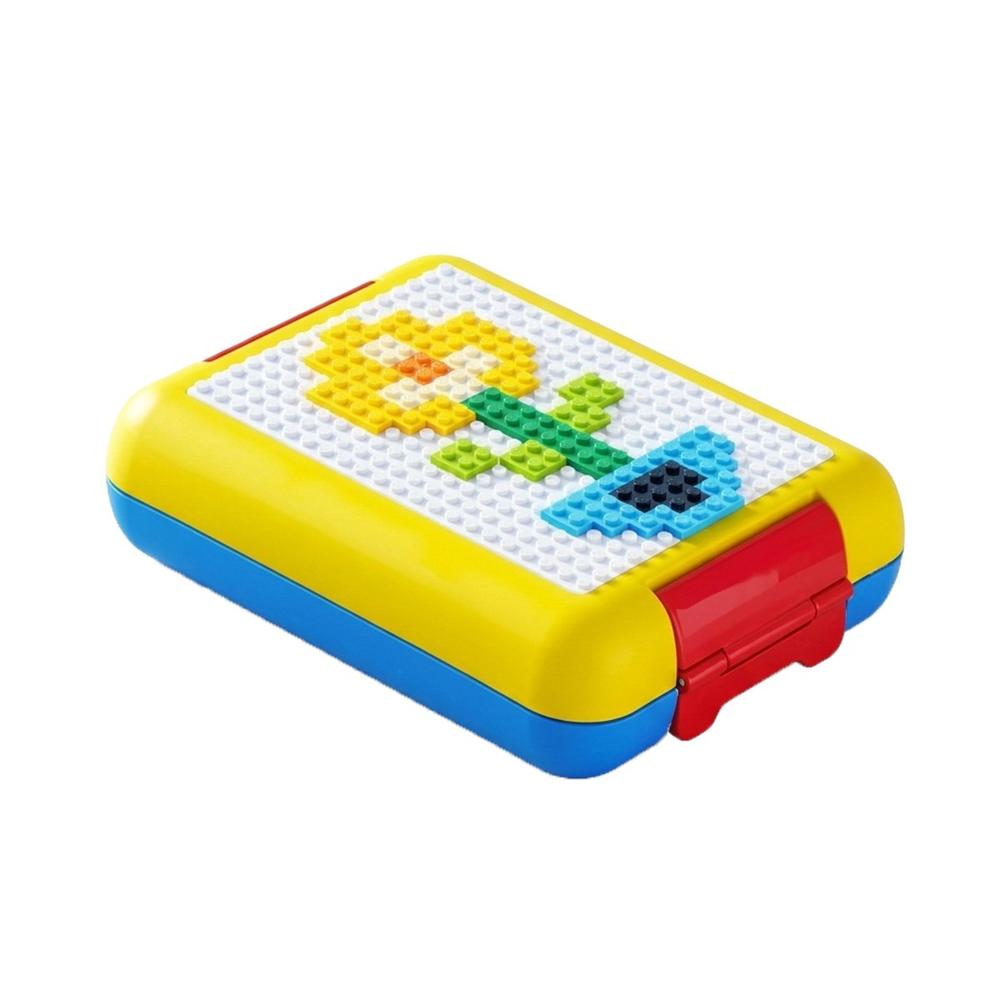 Lonchera Bento Lego 4 Divisiones Amarillo para Uso Diario Escolar YRegalo Sticker