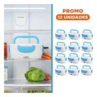 Pack12 Organizador Calentador Electrico para Mantener Comidas Ordenadas y Calientes Celeste
