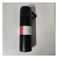 Contenedor Termico Individual con 2 Tasas Negro Elegante y Portatil Y notas