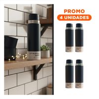 Pack4 Termo resistente con 2 tasas azul marino para bebidas calientes en hogar