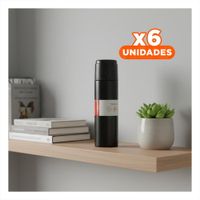Pack6 Accesorio Termico con 2 Tasas Negro Moderno y Funcional para Hogar YPapel Regalo