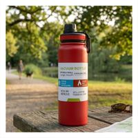 Termo Infantil 800ml Rojo con Diseno Colorido para Ninos YPapel Regalo